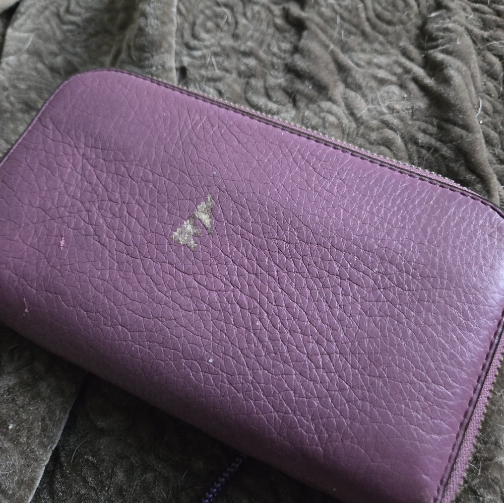 Coach Plum Leather Wallet - Picture 2 of 3